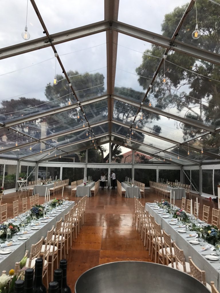 Clear wedding marquee best sale