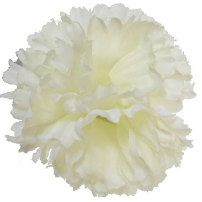 White Carnation Cotton Silk Flowers