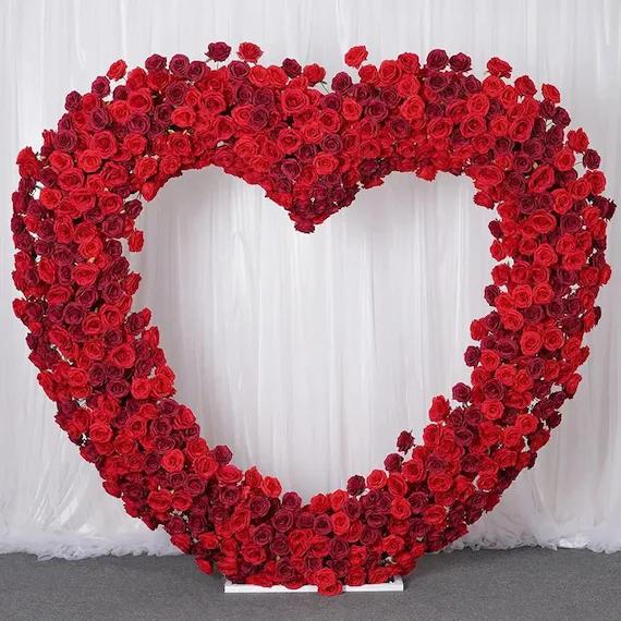 Silk Artificial Red Flowers for Love Hearts Arch – ALS Decor LTD