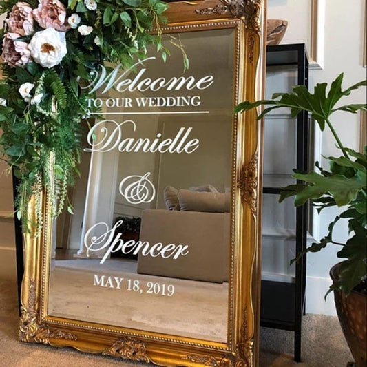 Welcome Mirror Sign Hire – Elegance for Any Event