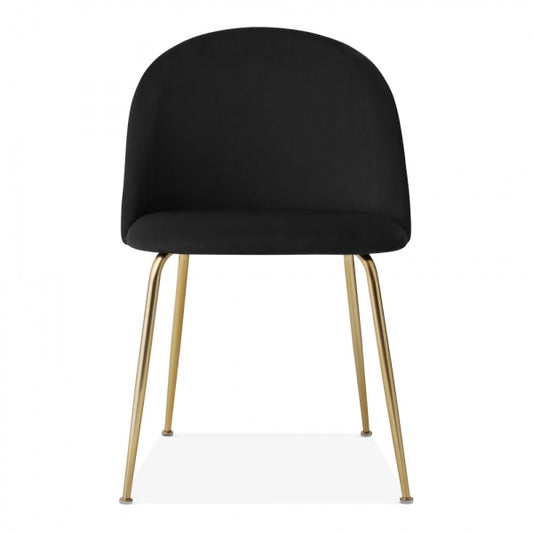 Milan Black Velvet Dining Chair Hire - Rental