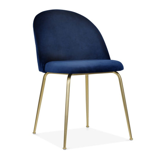 Milan Royal Blue Velvet Dining Chair Hire - Rental