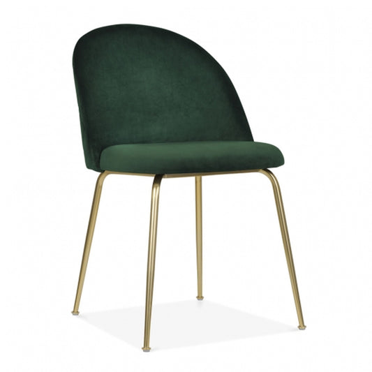 Milan Green Velvet Dining Chair Hire - Rental