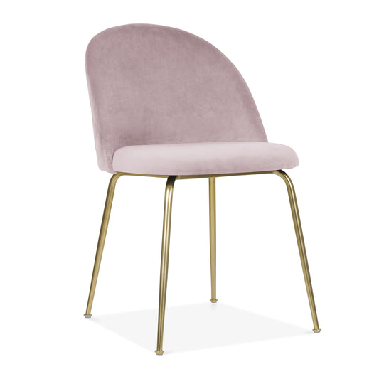 Milan Pink Velvet Dining Chair Hire - Rental