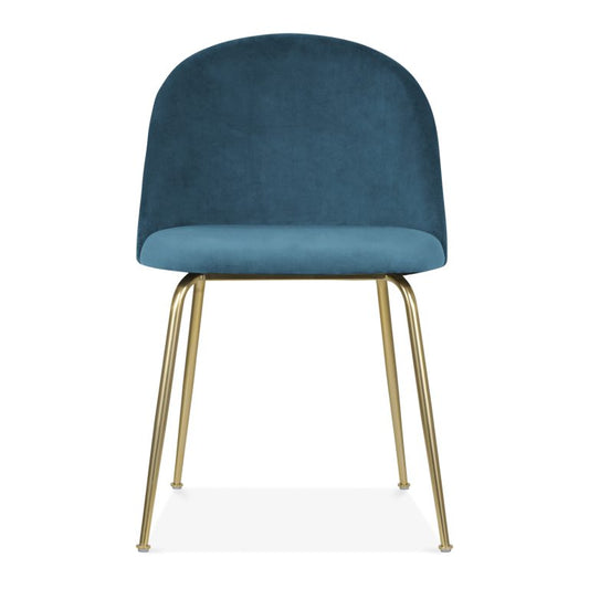 Milan Teal Velvet Dining Chair Hire - Rental